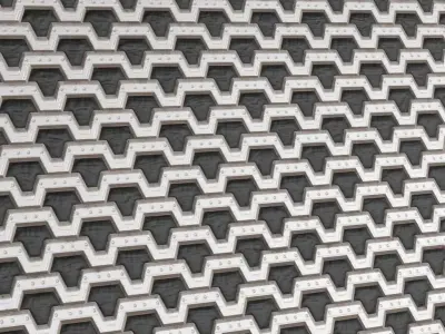 White Black Sci-fi Wall PBR Seamless Texture