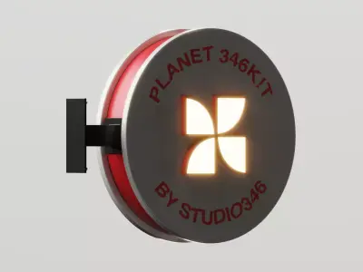Wall Mounted Signage 3D model