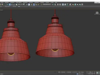 Baskin Chimney Pendant Light Low-poly 3D model