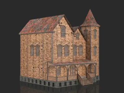 Old Medieval Abandoned House 5 3D model