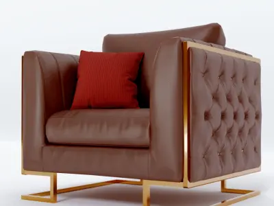 Arm chair Low-poly 3D model