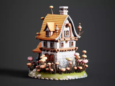Medieval Fantasy House 01 3D model