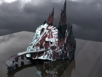 Quest for Power Ice stone ruins 3D model