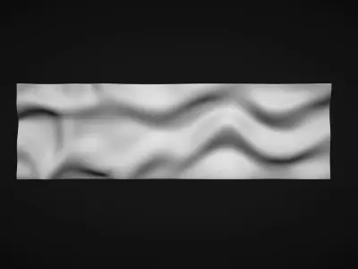 Wavy Wall Art Panel 3D model