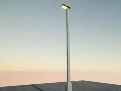 Low Poly Street Lamp Free low-poly 3D model
