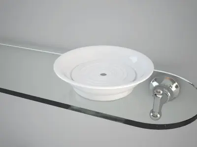 Classic Bathroom Accessories Set 3D model