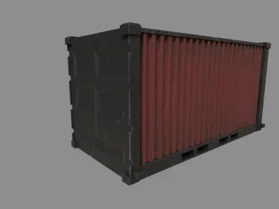 Scifi Shipping Container Low-poly 3D model
