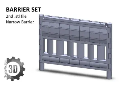  1 - 87 H0-Scale - Barriers Set - Resin printable 3D print model