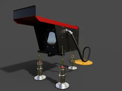 Papi Low-Poly gas pump with hose Low-poly 3D model