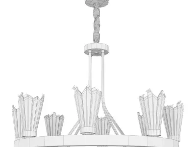 CREATIVE BRASS CHANDELIER 3D model