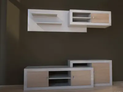 RAck Tv Low-poly 3D model