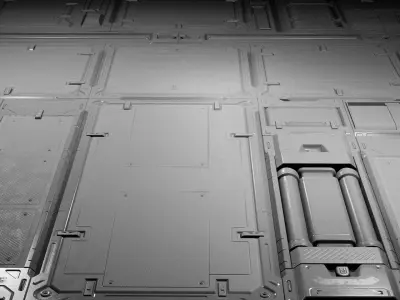 Sci Fi Floor modular Pack Low-poly 3D model
