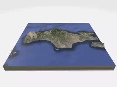 SAMOS - GREECE - 3D MAP 3D print model