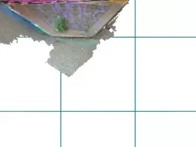 graffiti on corner with steps lidar 3D scan 3D model