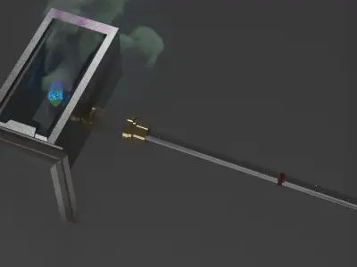 Metal Hammer with smoke effect 3D model
