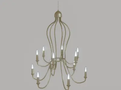 rustic Chandelier Free low-poly 3D model