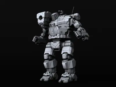Hunchback robot 3D print model