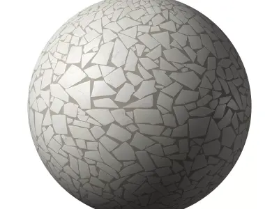 Floor Mosaic Crackle Milk Ceramics 04 Texture