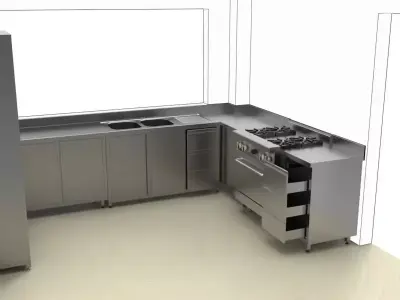 KITCHEN 100 3D model