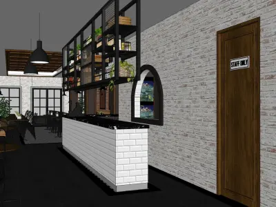 Industrial Restaurant 3D model