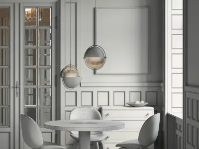 Vintage room by Gubi interior scene 3D model