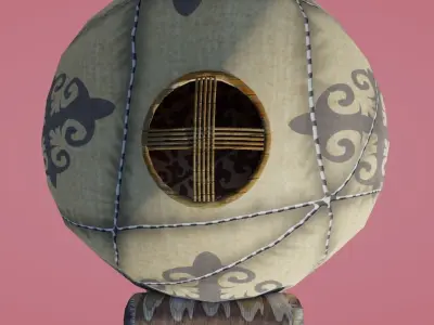 Cartoon Yurt 3 - Low Poly Game Ready Low-poly 3D model