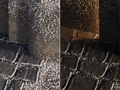 H69 Wet Slate and Gravel Pathway - PBR - 4K Low-poly 3D model