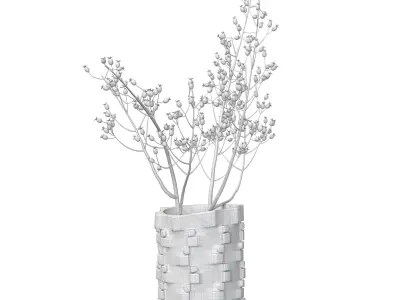 Ceramic Bolt Vase by Floris Wubben Rosehip 3D model