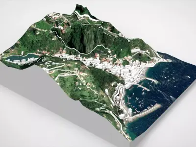 Cityscape Amalfi Italy 3D model