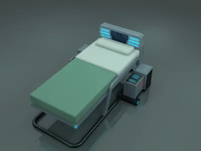 Sci Fi Bed 3D model