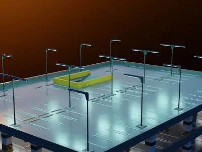 3D PARKING GARAGE MODEL 3D model
