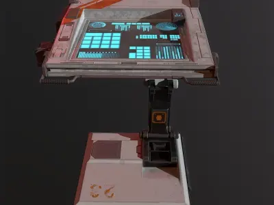 Sci Fi Tablet 3VR Low-poly 3D model