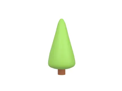 Cartoon Tree v9 001 Low-poly 3D model
