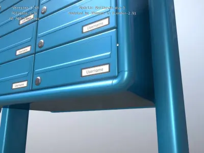 Modular Mailboxes Wip-3 3D model