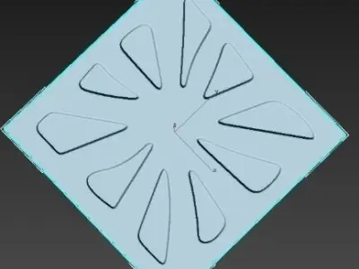 3d wall panel Low-poly 3D model