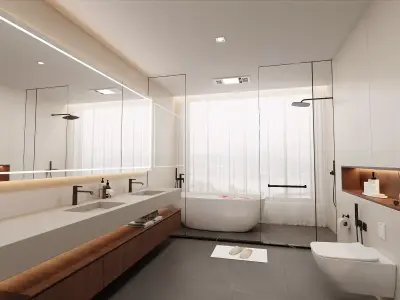 Minimal Modern Bathroom 3D model