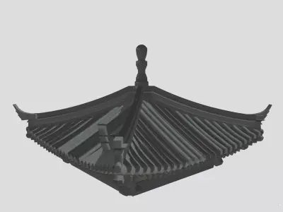 6 Exquisite Chinese-Style Roof Bundle Traditional Architectural 3D model