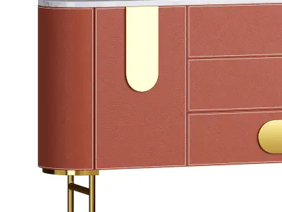 Modern Metal Sideboard Credenza 3D model