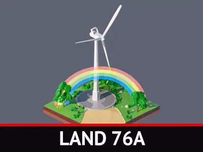 land 76A Low-poly 3D model
