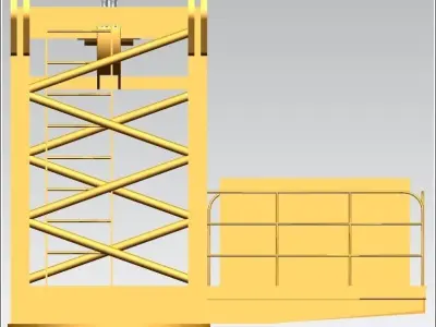 TOWER CRANE -Crane cabin segment- Free 3D print model