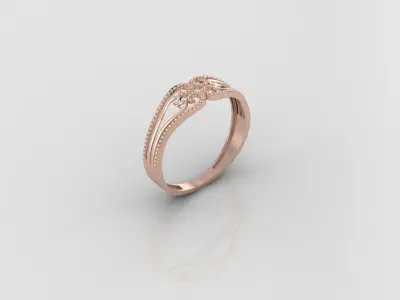 Women Ring Fancy Ring Plain light weight STL 3DM Printable 3D print model 8