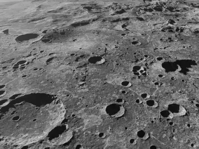 Moon Terrains with 8K Textures 3D Model Pack
