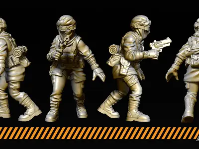 Desert Raiders 3D print model