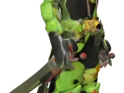 Futuristic Tiger Ninja Warrior 3D print model