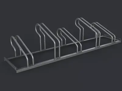 Bike Rack 4 PBR Game Ready Low-poly 3D model