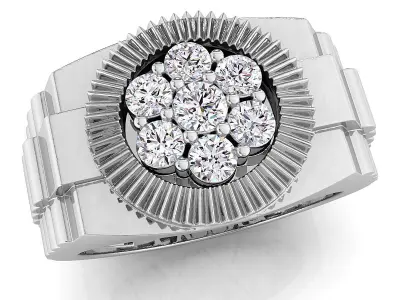 Small fancy mans ring 3D print model