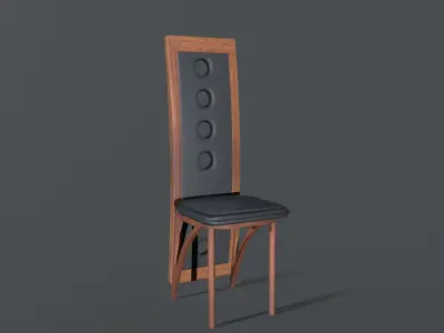 Low poly Table and chair Low-poly 3D model