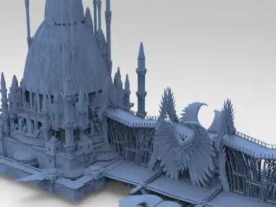 Persian Sci-Fi Palace 5 3D model