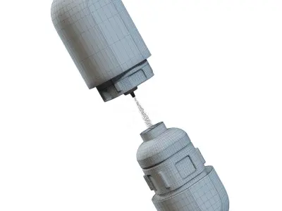 Sci Fi Lab Tube Low-poly 3D model
