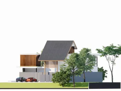 Modern Villa 3D Package for Enscape 3 and Lumion Orthogonal  3D model